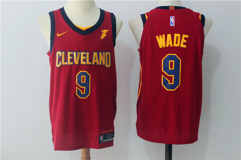 Men Cleveland Cavaliers 9 Dwyane Wade Red New Nike Season NBA Jerseys
